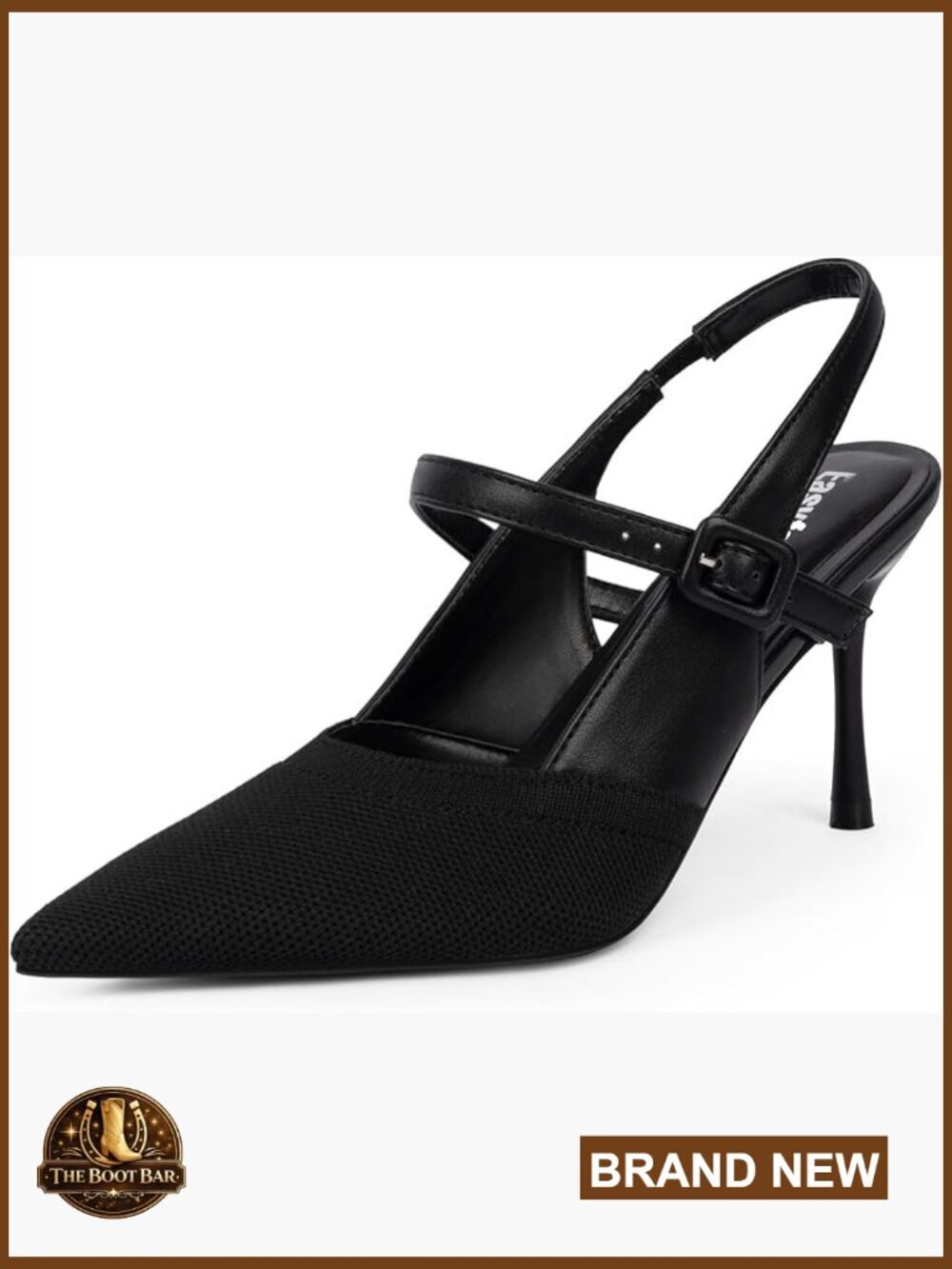 Pointed Toe Stiletto Heels Knit Slingback Pumps Wedding Dress Shoes